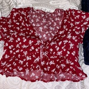 Medium red v neck shirt